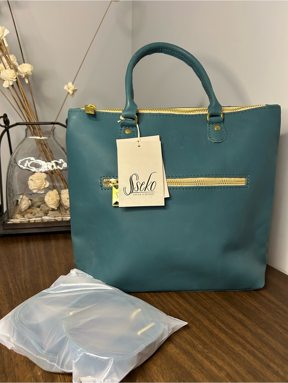 Sseko NWT High Seas Leather Convertible Tote Backpack Travel Bag